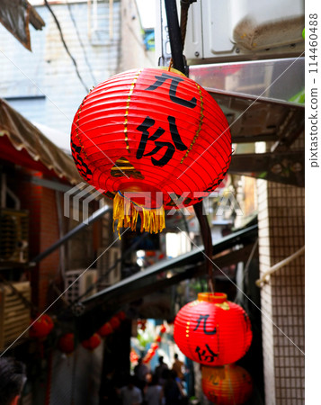 九份老街在晚上,台灣 九份老街在晚上,台灣 114460488