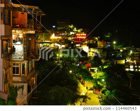 Jiufen Old Street at night, Taiwan Jiufen Old Street at night, Taiwan 114460543