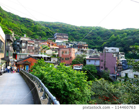 台灣九份老街九大山街觀景台附近的風景 台灣九份老街九大山街觀景台附近的風景 114460763
