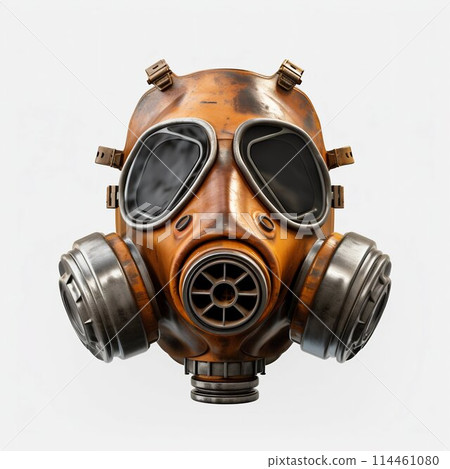 Gas Masks Isolated on White. Generative ai 114461080