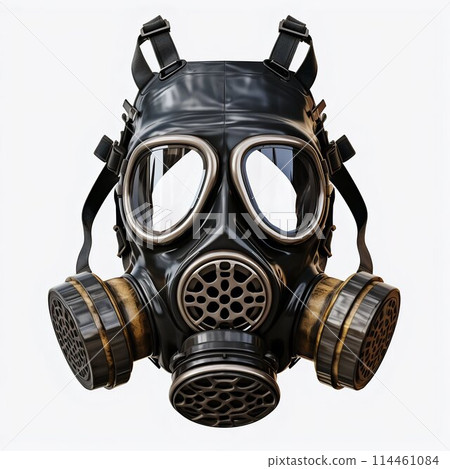Gas Masks Isolated on White. Generative ai 114461084