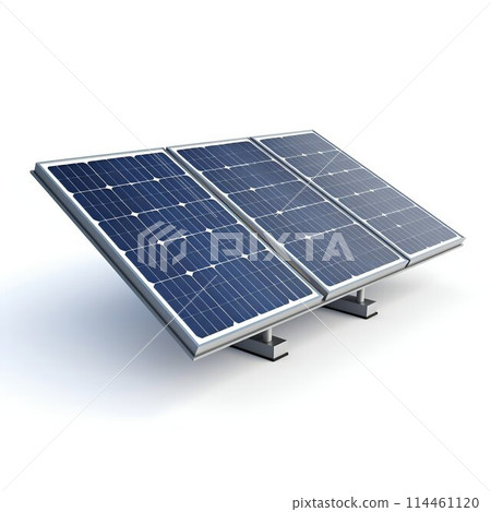 Solar Panel Isolated on White. Generative ai - Stock Illustration ...