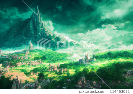 City Game Nature Mountain Majestic Fantasy Castle City Game Nature Mountain Majestic Fantasy Castle 114463021