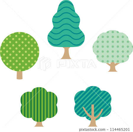 夏季綠色森林樹圖示裝飾可愛時尚現代簡約插畫素材集 夏季綠色森林樹圖示裝飾可愛時尚現代簡約插畫素材集 114465201