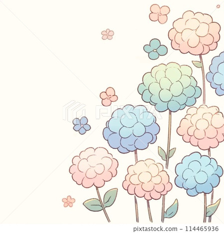 五顏六色的八仙花屬的例證 114465936