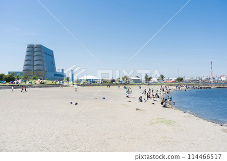Shellfish gathering at the artificial beach (Kawasakinohama) in Higashi-Ogishima East Park Shellfish gathering at the artificial beach (Kawasakinohama) in Higashi-Ogishima East Park 114466517