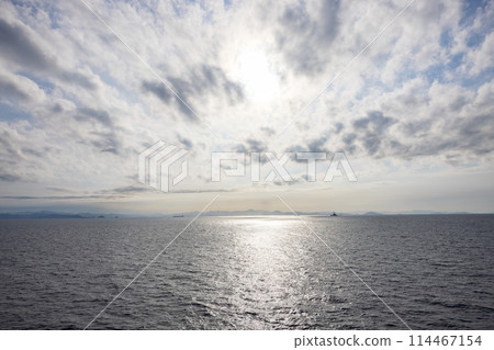 Scenery around the Bungo Channel seen from a boat 114467154
