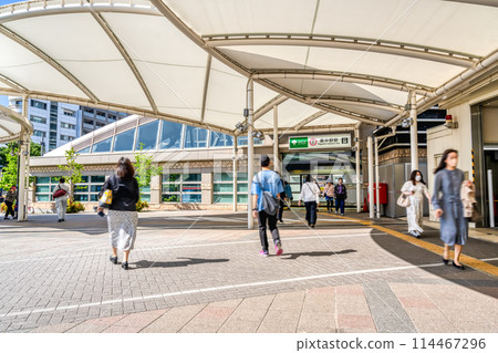 東京中野區東中野站的都市景觀 114467296