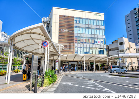 Urban landscape of Nakano Ward, Tokyo - Higashi-Nakano Station 114467298