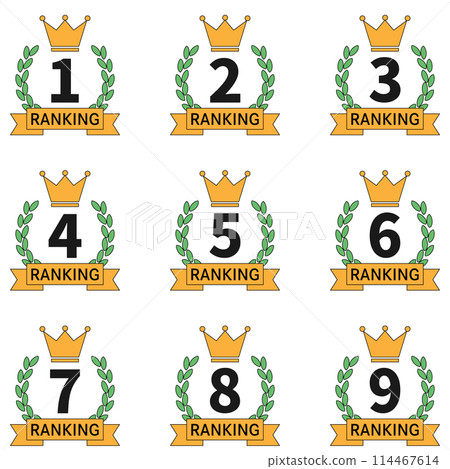 Set of ranking icons 114467614