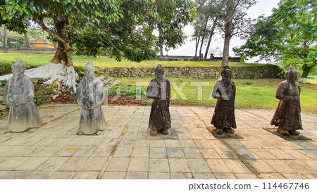 Ancient Statues At Mausoleum Of Gia Long Emperor In Hue, Vietnam. 114467746