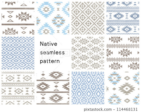 Ortega Native South America Background Illustration Set 114468131