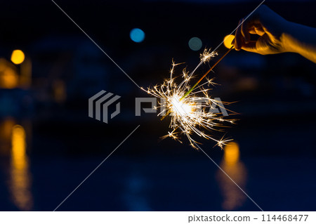 Port lights and hand-held fireworks 114468477