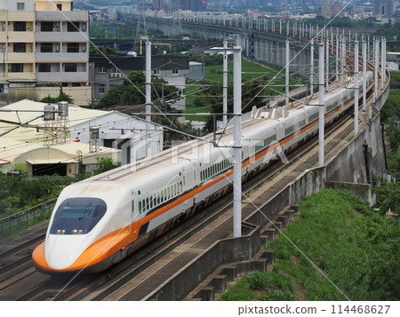 Taiwan High Speed Rail 700T Kuaiguan at the High Speed Rail Scenic Bridge 114468627