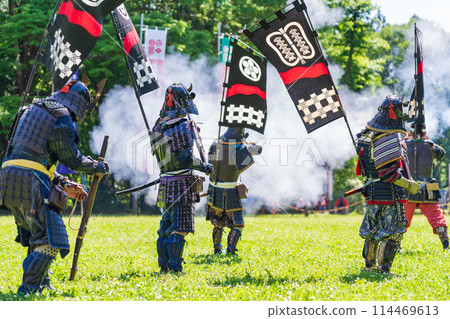 Nagashino Battle Flag Festival, Matchlock Gun Demonstration (Shinshiro City, Aichi Prefecture) 114469613