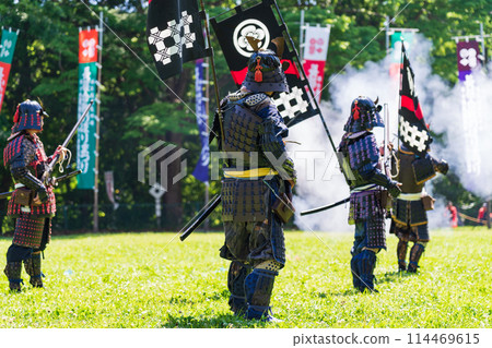 Nagashino Battle Flag Festival, Matchlock Gun Demonstration (Shinshiro City, Aichi Prefecture) 114469615