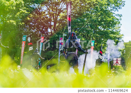Nagashino Battle Flag Festival, Matchlock Gun Demonstration (Shinshiro City, Aichi Prefecture) 114469624