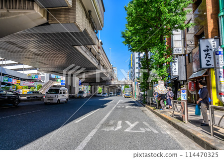 Urban landscape of Shibuya Ward, Tokyo - Sasazuka Station 114470325