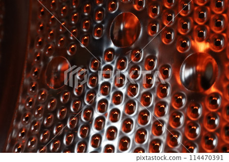 Metal texture abstract photography, green light 114470391