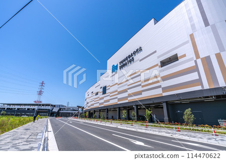 Yokohama cityscape in Japan, overlooking Yumegaoka Soratos in front of Shimoiida Station on the Yokohama Municipal Subway 114470622