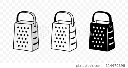 Grater, grate, grated and shredder, graphic design. Kitchen utensile and slicer, appliance, tool, cookery and cooking, vector design and illustration 114470896