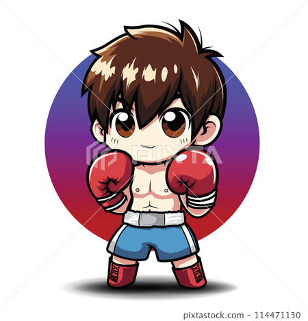 cute boxing boy cartoon chibi street art vector cute boxing boy cartoon chibi street art vector 114471130