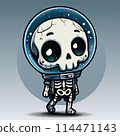 skeleton in space suite cartoon 114471143