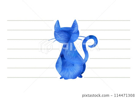 Cat and petal letter material 114471308