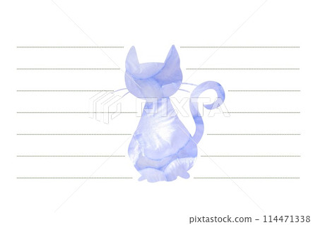 Cat and petal letter material Cat and petal letter material 114471338