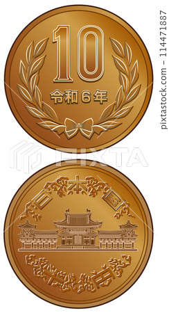 10 yen coin gradation 114471887