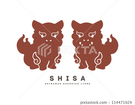 Shisa flat design icon vector illustration Okinawa Shisa flat design icon vector illustration Okinawa 114471929