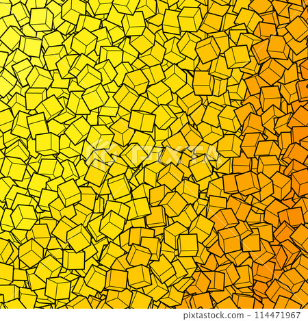 Abstract vector background. Geometric figures. Yellow cubes. eps 10 114471967