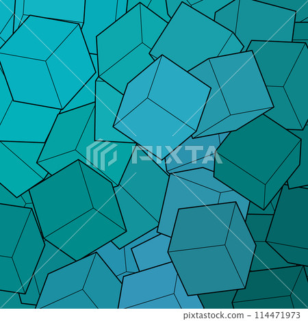 Abstract vector background. Sample. Light blue cubes. eps 10 114471973