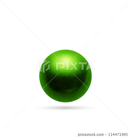 Realistic 3d pearl isolated on white background. Natural Jewel illustration. Green pearl. eps 10 Realistic 3d pearl isolated on white background. Natural Jewel illustration. Green pearl. eps 10 114471995