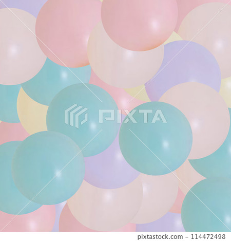 3d render, pastel candy balls, abstract background, pearls, beads assortment. eps 10 114472498