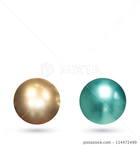 Set of colorful round vector spheres or balls with reflective shiny dimensional surfaces for celebrating Christmas New Year. Vector illustration. eps 10 Set of colorful round vector spheres or balls with reflective shiny dimensional surfaces for celebrating Christmas New Year. Vector illustration. eps 10 114472499