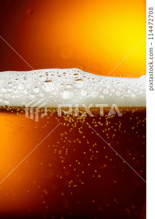 Glass of tasty beer with foam, closeup. Glass of tasty beer with foam, closeup. 114472708