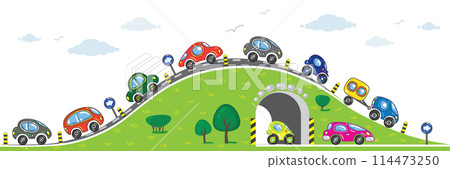 Cars on the road. Cars on the road. 114473250