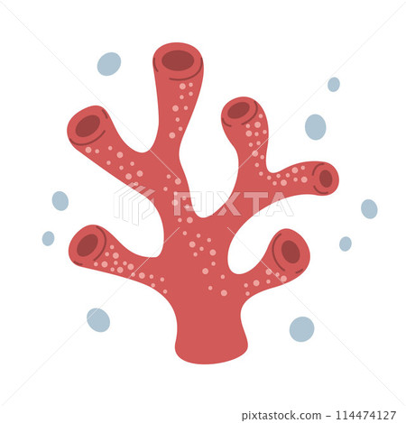 Cartoon sea coral Ocean animal Exotic underwater cute creature Marine life Isolated Backgrounds Cartoon sea coral Ocean animal Exotic underwater cute creature Marine life Isolated Backgrounds 114474127