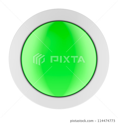 Green web push button, circle. 3D rendering Green web push button, circle. 3D rendering 114474773