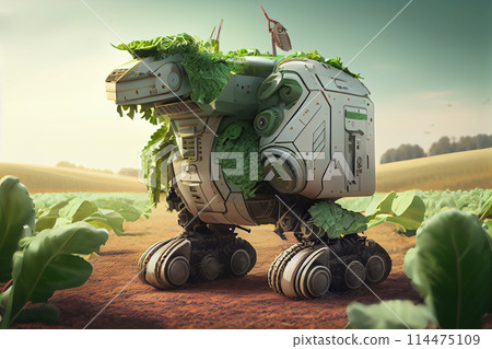 Agriculture robotic and autonomous car working in smart farm, Future 5G technology with smart agriculture farming concept Agriculture robotic and autonomous car working in smart farm, Future 5G technology with smart agriculture farming concept 114475109