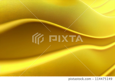 Orange and yellow gradient or shadow abstract science background with curved pattern graphic.Wave flow shape design create decoration screen.Hot fire tone. 114475149