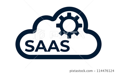Cloud data sync, cloud update icon. Saas symbol Cloud data sync, cloud update icon. Saas symbol 114476124