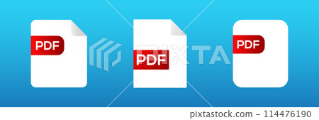 Pdf file document icon. Pdf text document 114476190