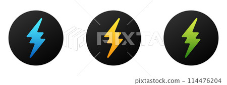 High Power Flash Bolt Thunder Vector Logo 114476204
