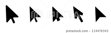 Click cursor icon. Computer mouse pointer arrow 114476343