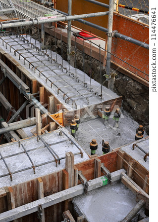 Building construction in Tokyo Building construction in Tokyo 114476641