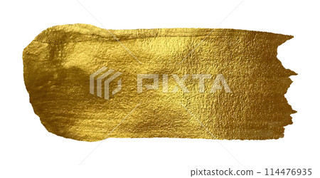 Golden Brush stroke. Gold paint stroke Golden Brush stroke. Gold paint stroke 114476935