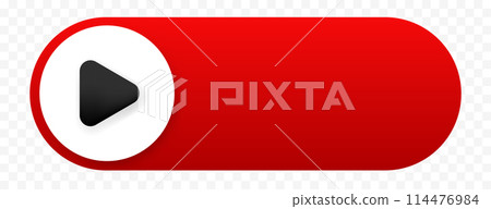 Red play button symbol. Minimalist play button . Red play button symbol. Minimalist play button . 114476984