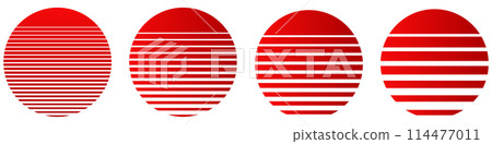 Old vintage sun circle. Vector logo design sunrise sunset. Old vintage sun circle. Vector logo design sunrise sunset. 114477011